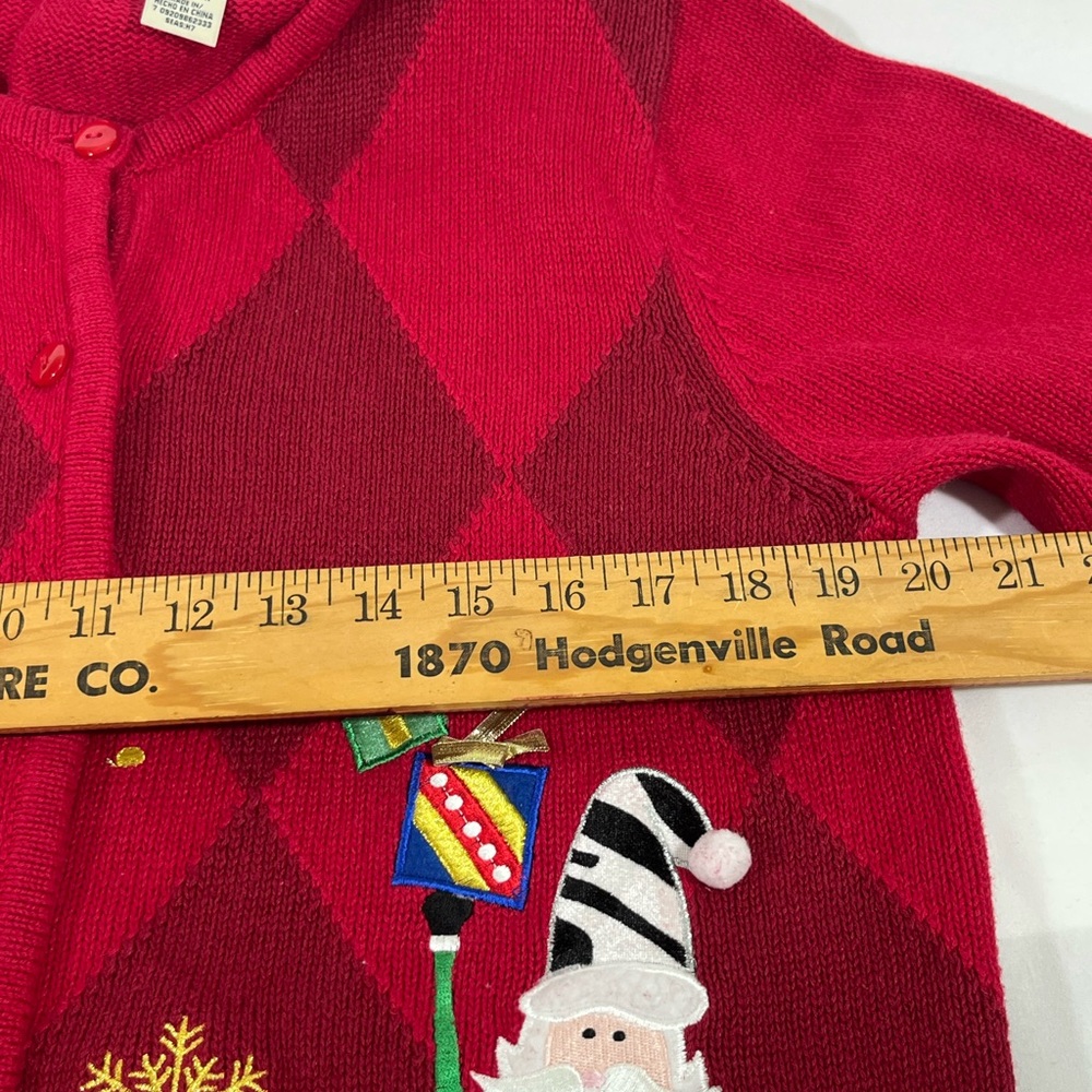 Classic Elements Festive Christmas Argyle Cardiga… - image 8